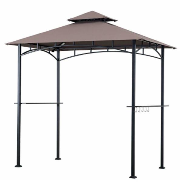 Patio Trasero Four Seasons Courtyard Grill Gazebo with LED Lights PA2668707